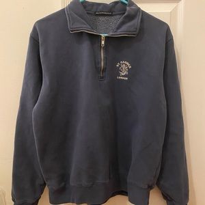 Brandy Melville half zip navy blue sweatshirt